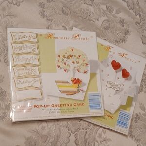 Bundle Of 2 Pop Up Greeting Cards ( Valentine's Day )